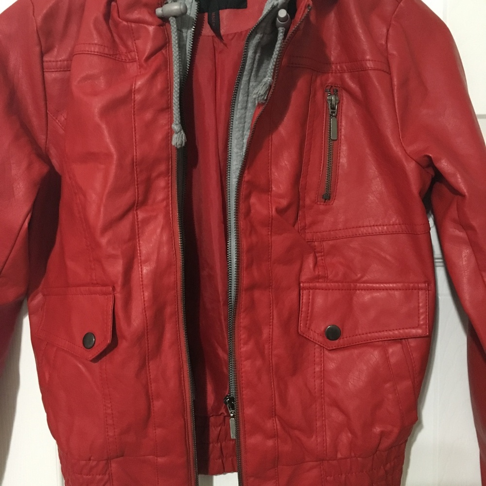 Yoki Red Leather Jacket - image 2